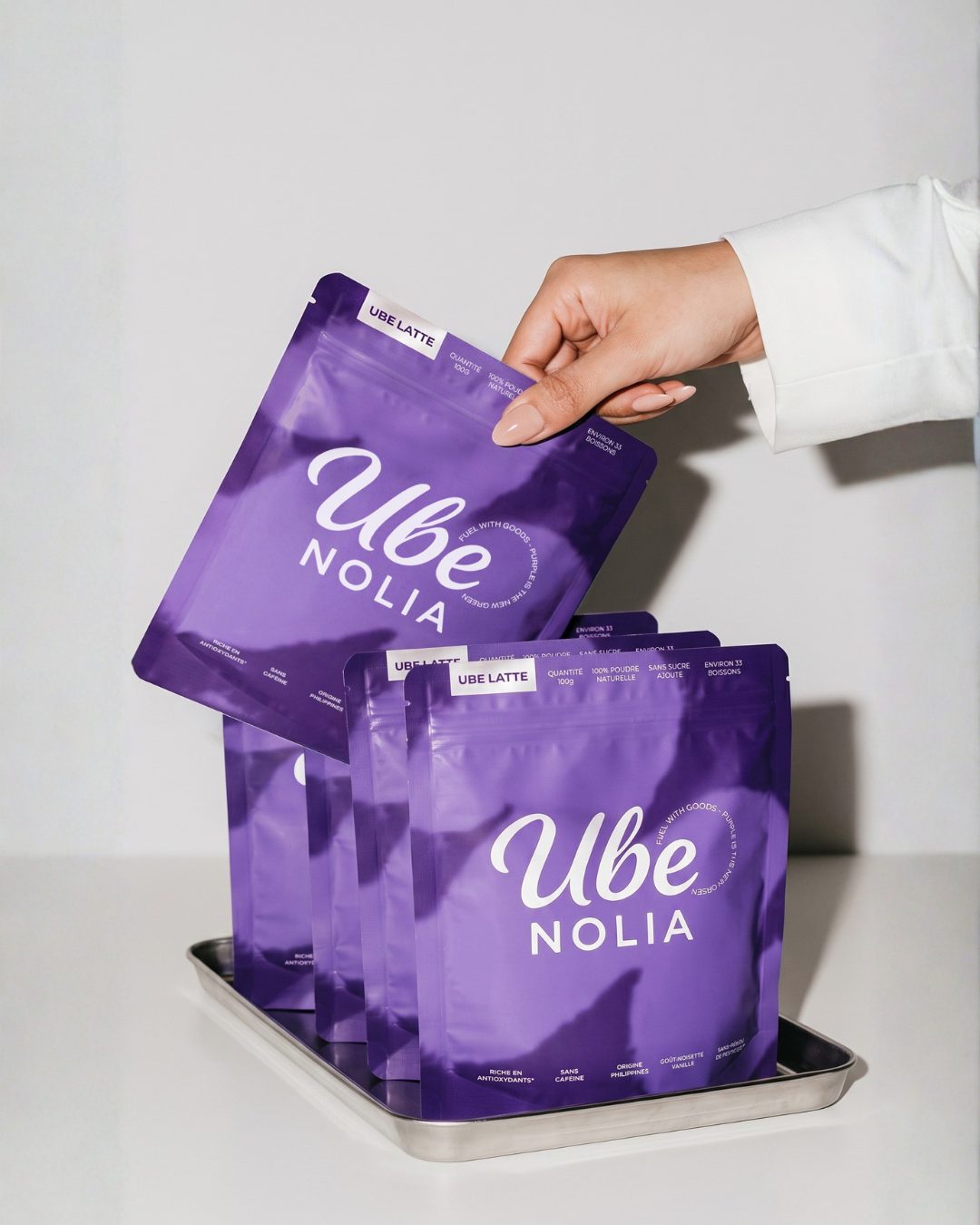 Tabla de valores nutricionales del polvo de ube Ube Nolia