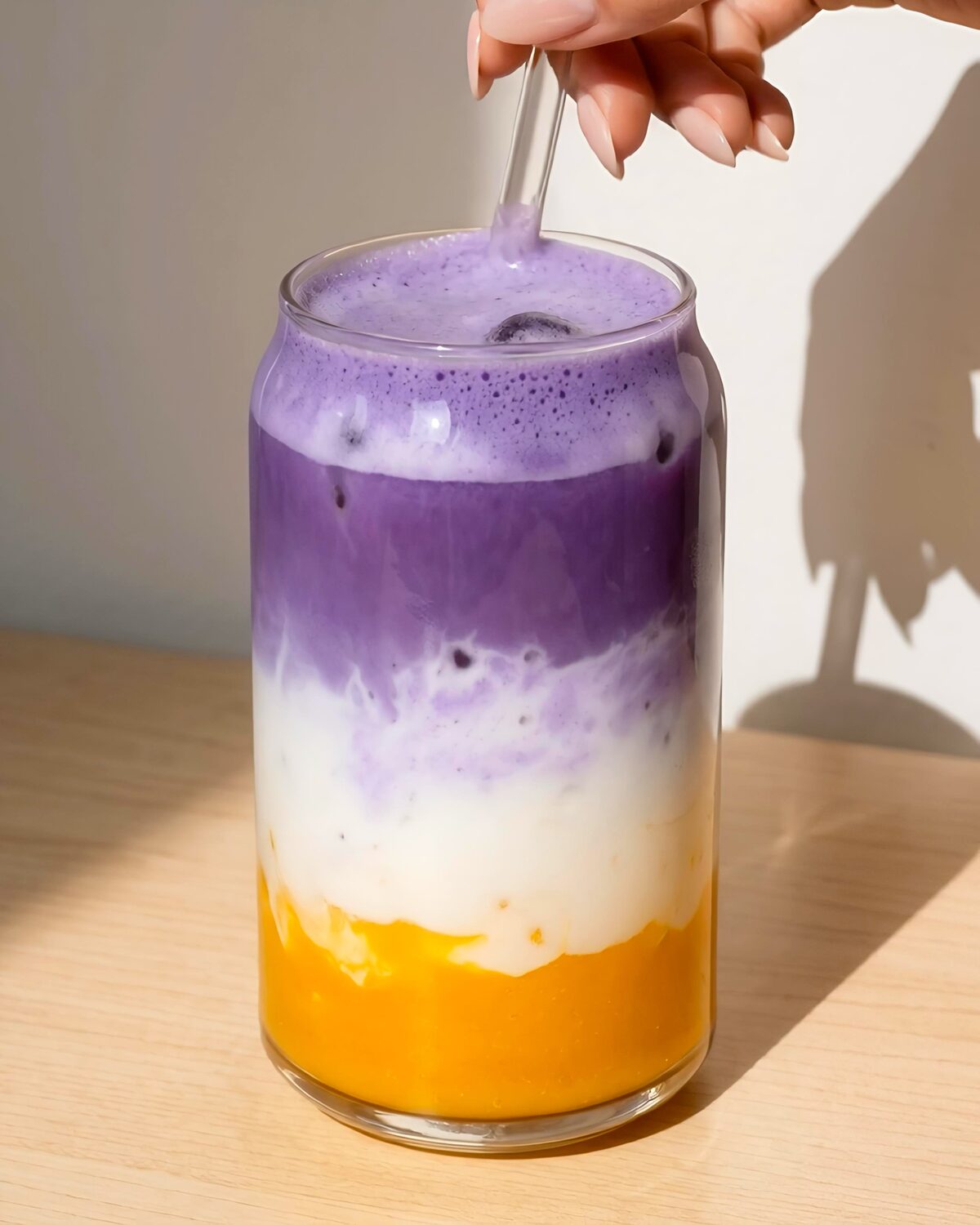 Receta de Ube Latte y Mango
