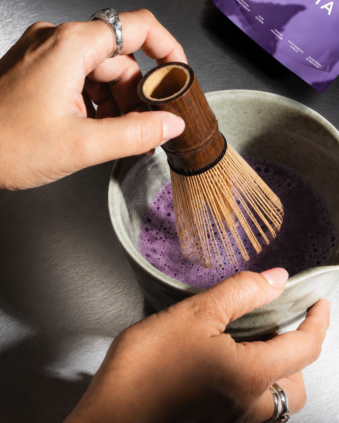 Ube latte a base de ñame violeta y boniato Ube Nolia