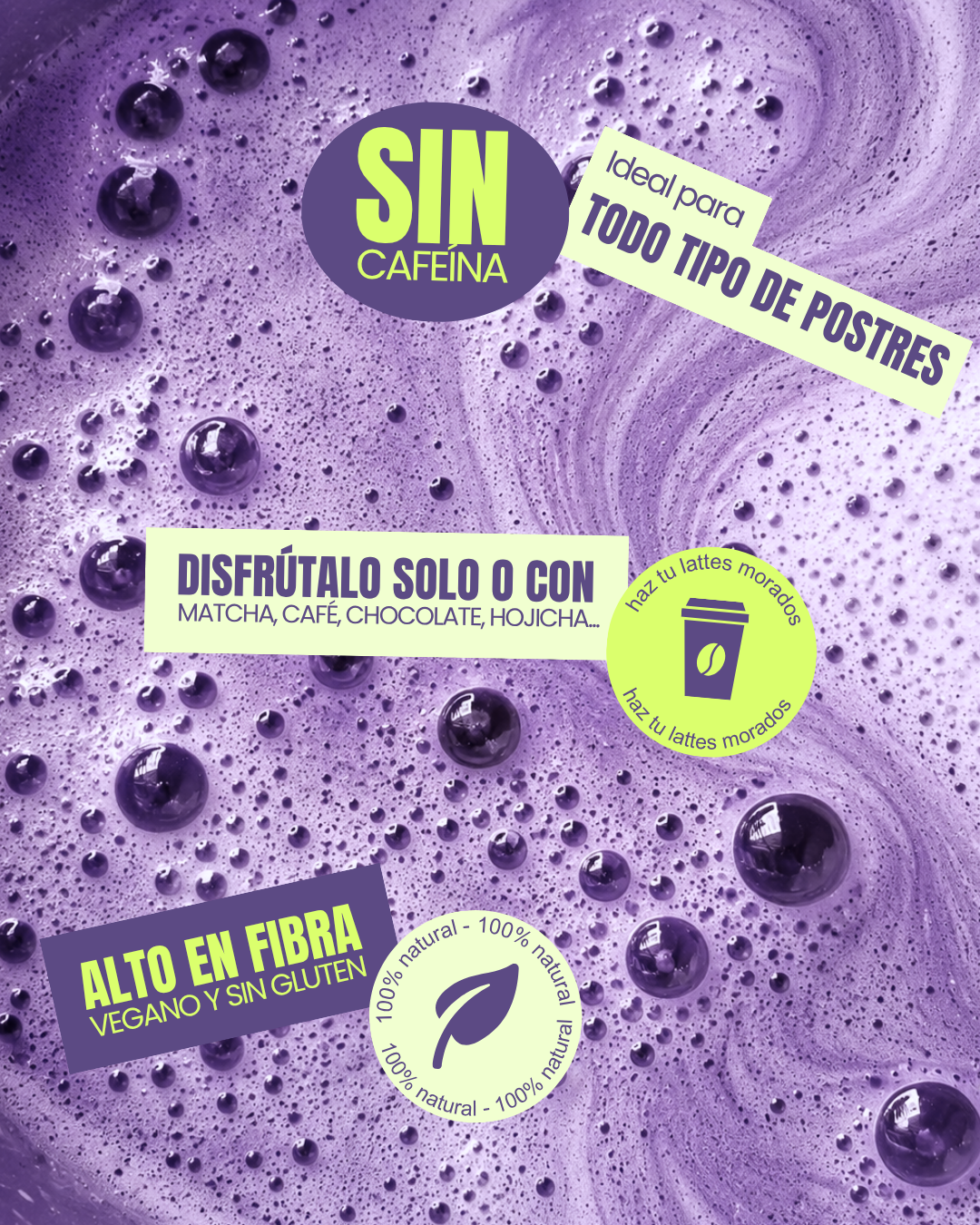 Brownies, galletas y pasteles violetas con polvo de ube Ube Nolia