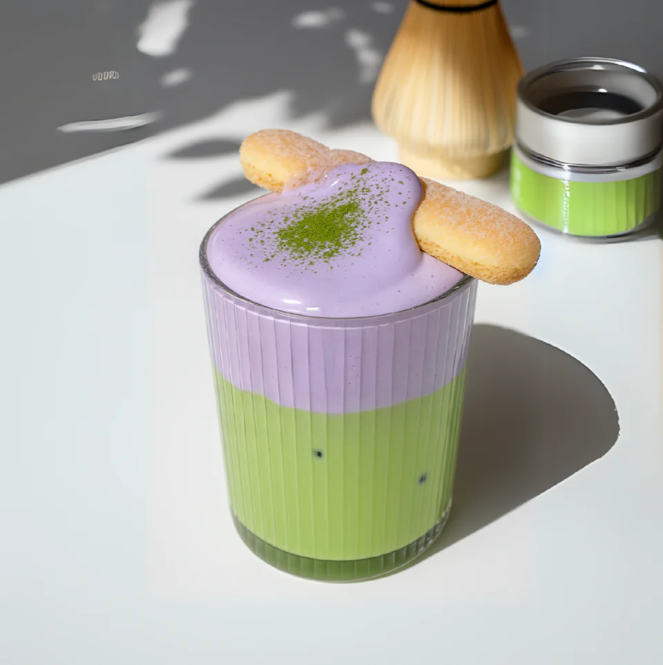 Receta de Matcha Ube Latte