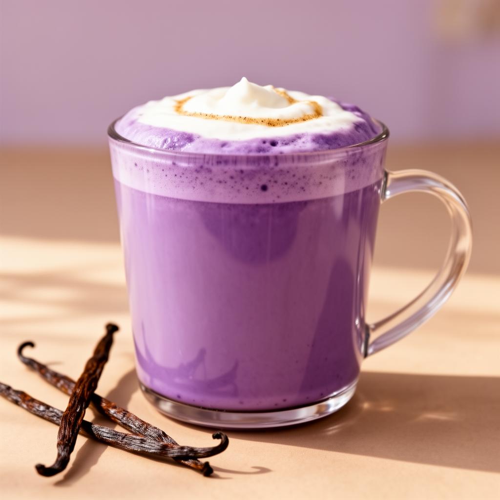 Receta de Ube Latte y Vainilla