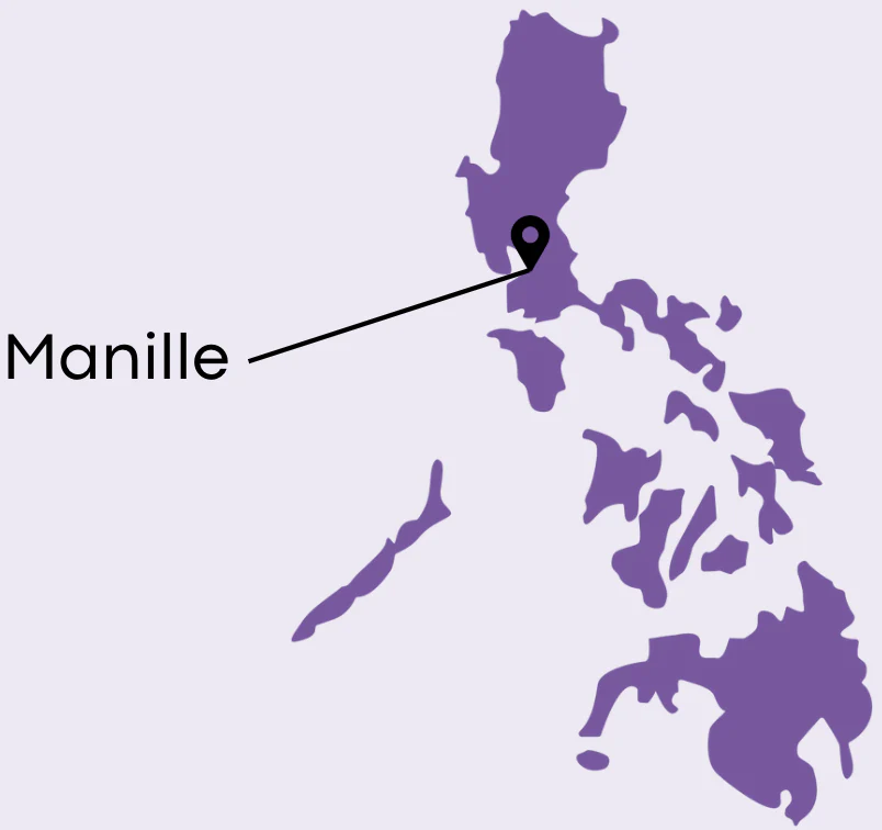 Mapa de Filipinas destacando Manila
